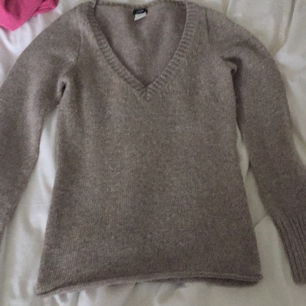 J-Crew sparkly v neck sweater